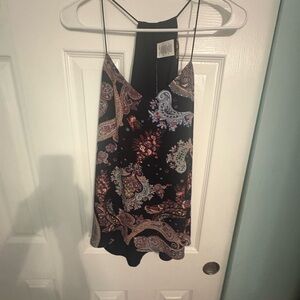 Express Black Paisley Halter Camisole